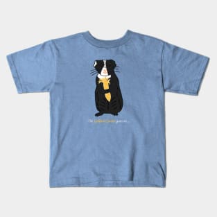 Black Guinea Pig with Golden Carrot Kids T-Shirt